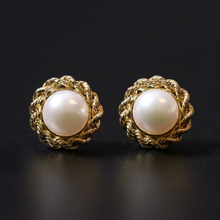 gold and pearl earrings gold and pearl earrings